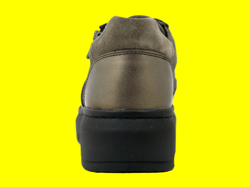 Sneakers donna Stile di Vita 9137 taupe bronzo con plantare estraibile