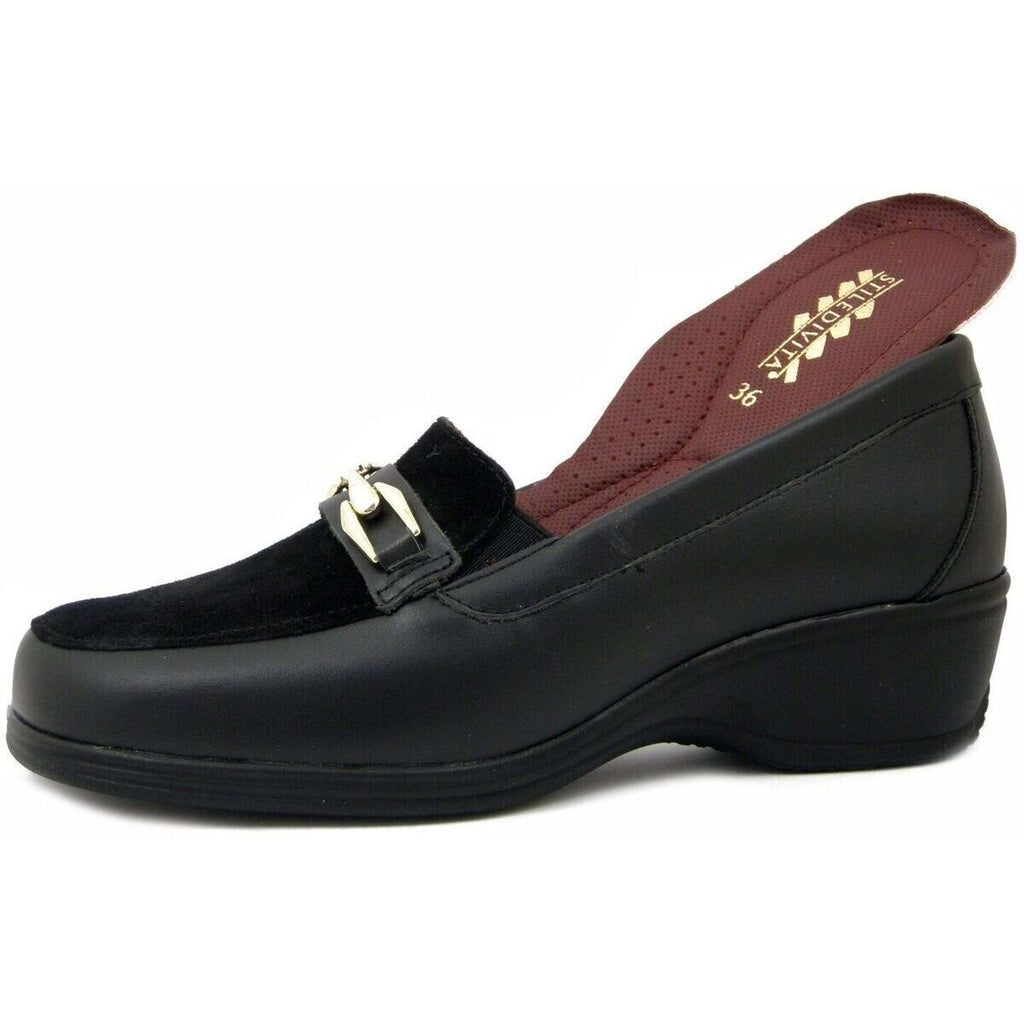 mocassino donna classico marca stiledivita nero art 9096