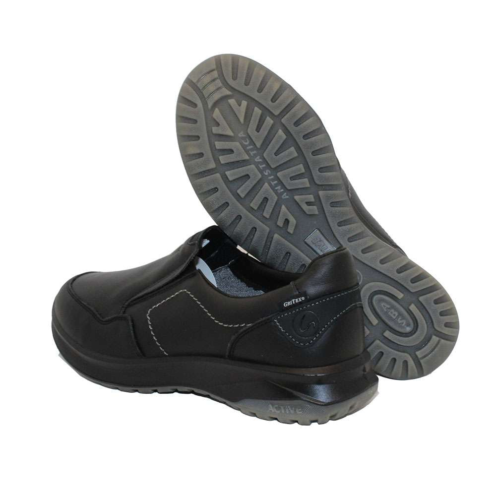 scarpa uomo  invernale slip on grisport nero art 44107a2g impermeabile gritex