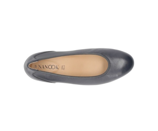Scarpe Décolleté Donna Vera Pelle Nappa Blu – Plantare Memory Foam e Gomma Antis