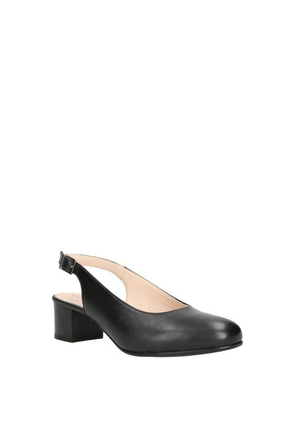 TRISCARI 1922 – Scarpa Schanel Nero in Capretto Nappato – Comoda e Leggera Tacco
