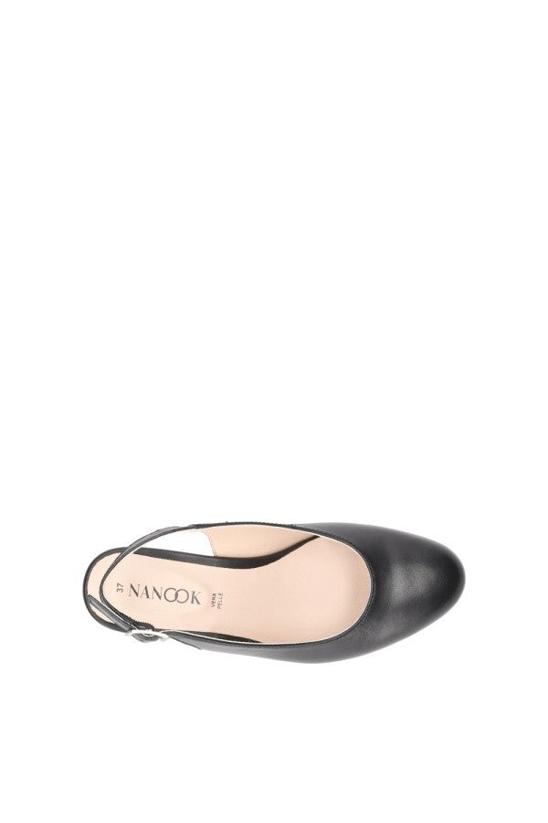 TRISCARI 1922 – Scarpa Schanel Nero in Capretto Nappato – Comoda e Leggera Tacco