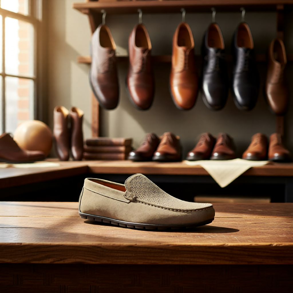 ULTIME COPPIE DISPONIBILI - Mocassini Uomo Oxford Street in Camoscio con Rialzo