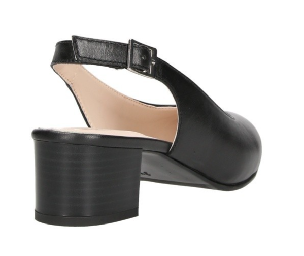 TRISCARI 1922 – Scarpa Schanel Nero in Capretto Nappato – Comoda e Leggera Tacco
