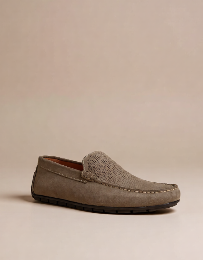 ULTIME COPPIE DISPONIBILI - Mocassini Uomo Oxford Street in Camoscio con Rialzo