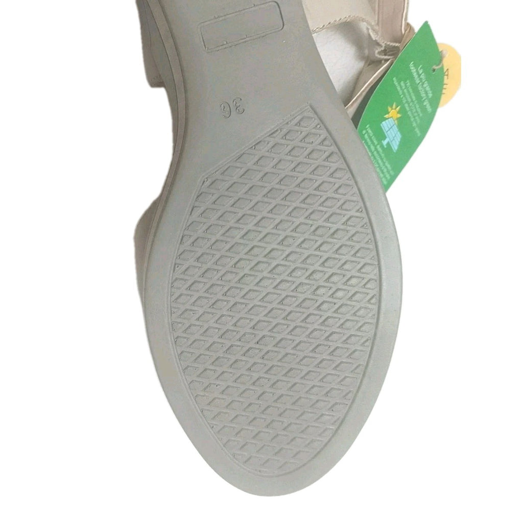 Sandali Donna Vera Pelle Nanook Triscari 1922 Zeppa 6 cm Beige Memory Comfort El