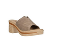 Florali' TF01 Terra – Ciabatta con Tacco Donna | Camoscio Beige | Made in Italy