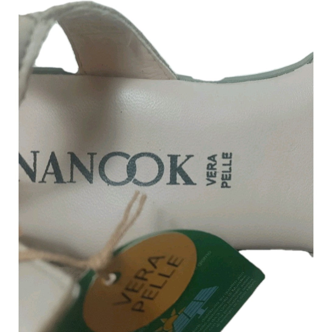 Sandali Donna Vera Pelle Nanook Triscari 1922 Zeppa 6 cm Beige Memory Comfort El