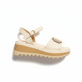 Sandalo donna bianco con platform wcubed