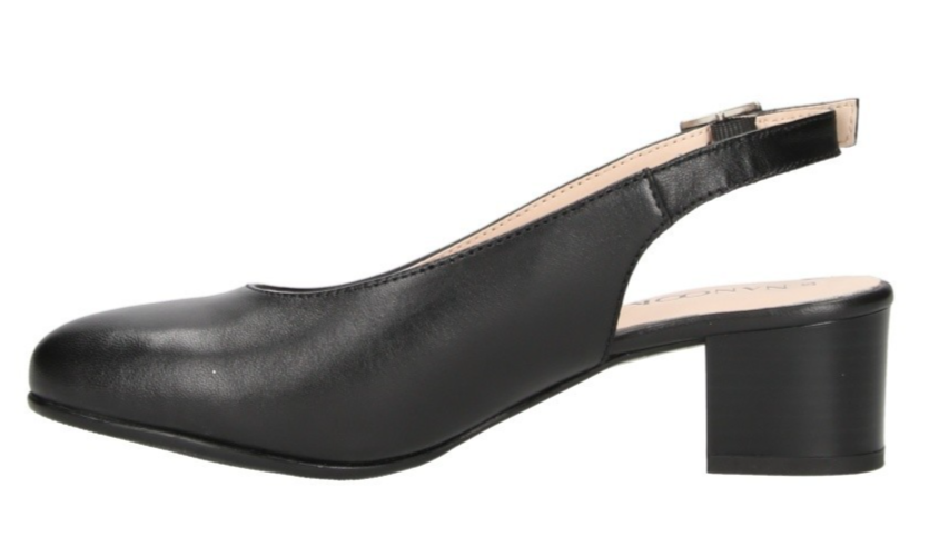TRISCARI 1922 – Scarpa Schanel Nero in Capretto Nappato – Comoda e Leggera Tacco
