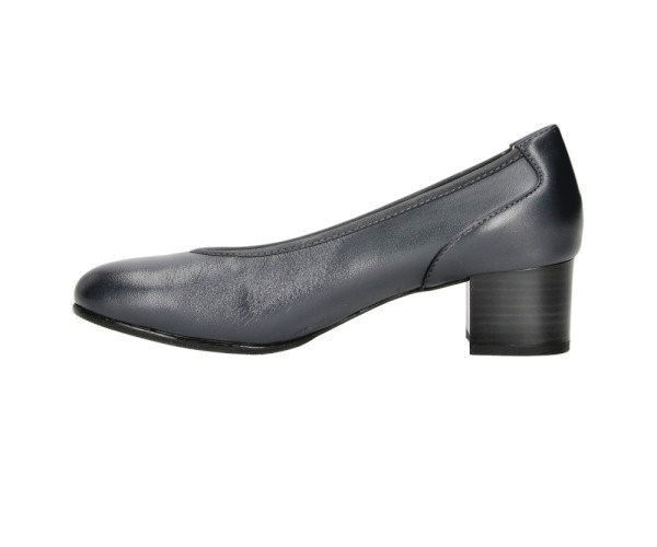 Scarpe Décolleté Donna Vera Pelle Nappa Blu – Plantare Memory Foam e Gomma Antis