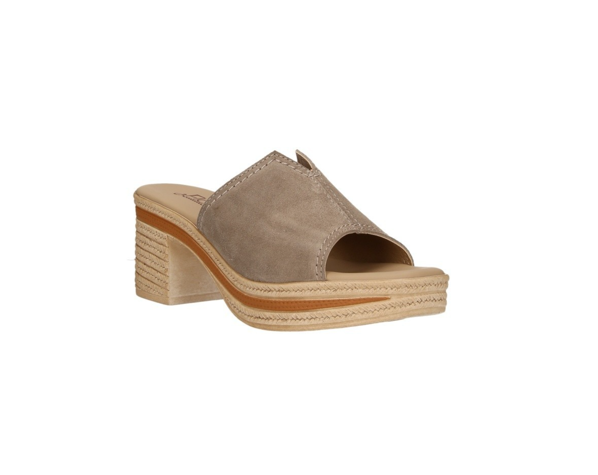 Florali' TF01 Terra – Ciabatta con Tacco Donna | Camoscio Beige | Made in Italy