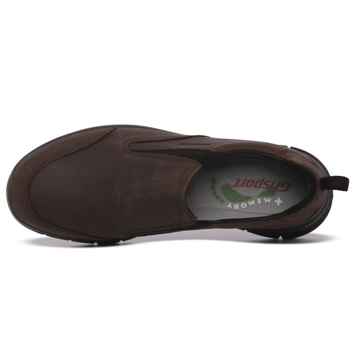 slip on grisport art 44526t5 nabuk ingrassato  t moro memory