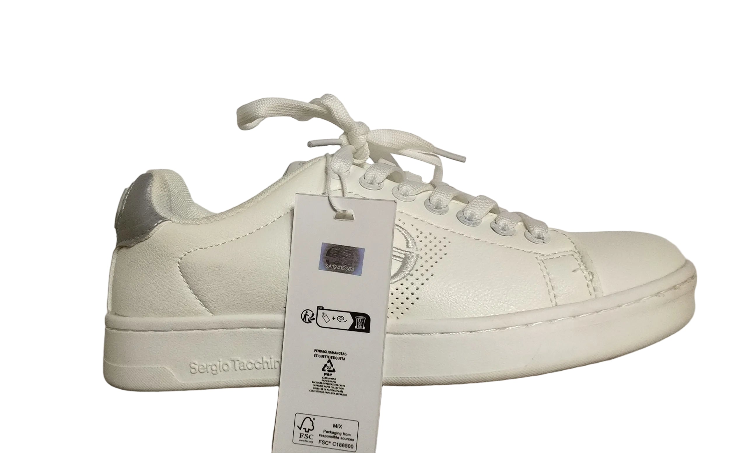 Sneakers donna bianco  da tennis con logo sergio tacchini