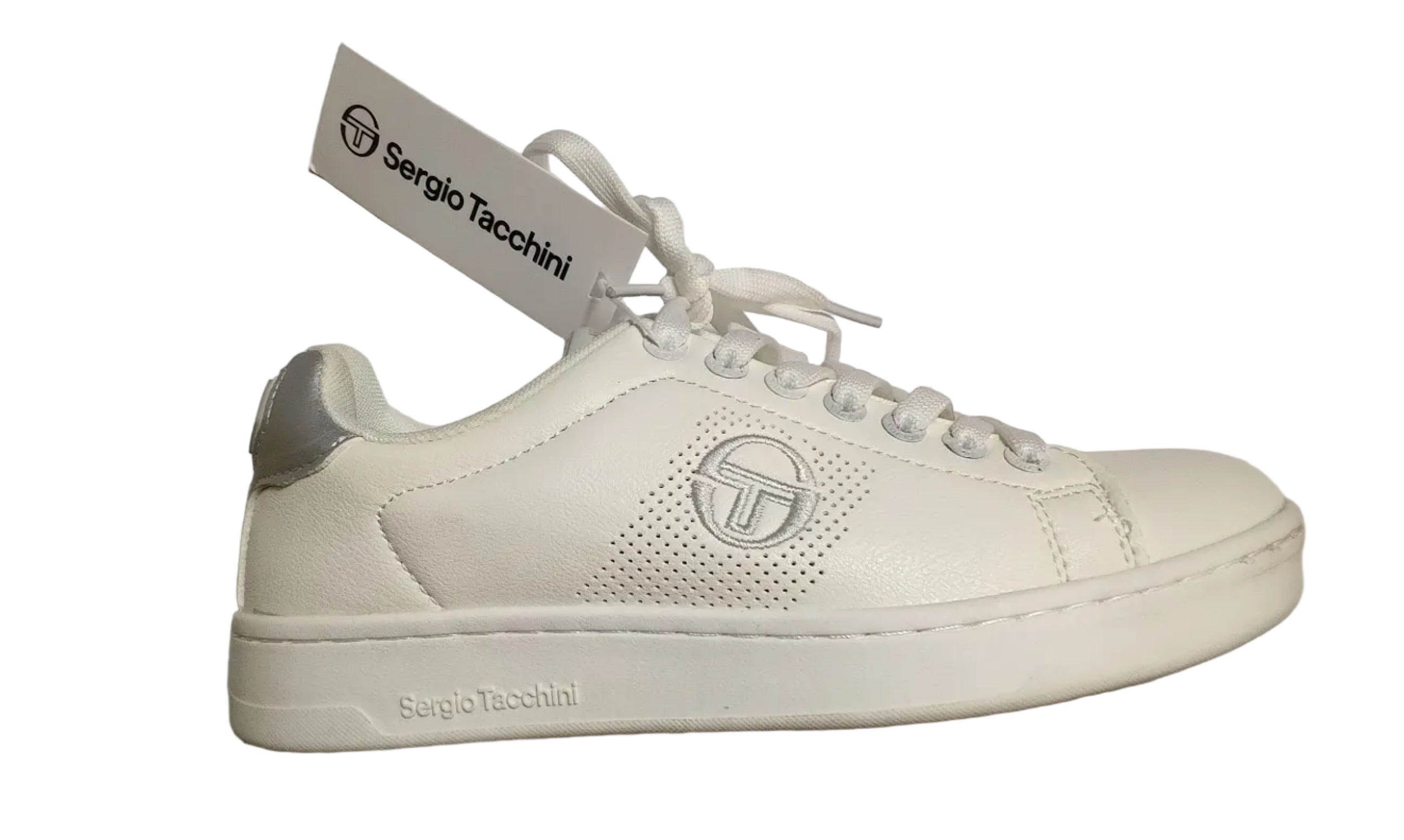 Sneakers donna bianco  da tennis con logo sergio tacchini