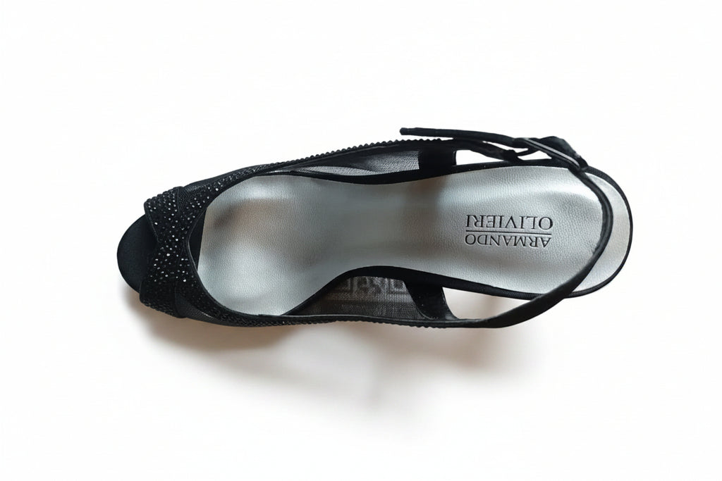 Armando Olivieri Sandalo Elegante Donna Tacco 80 Nero