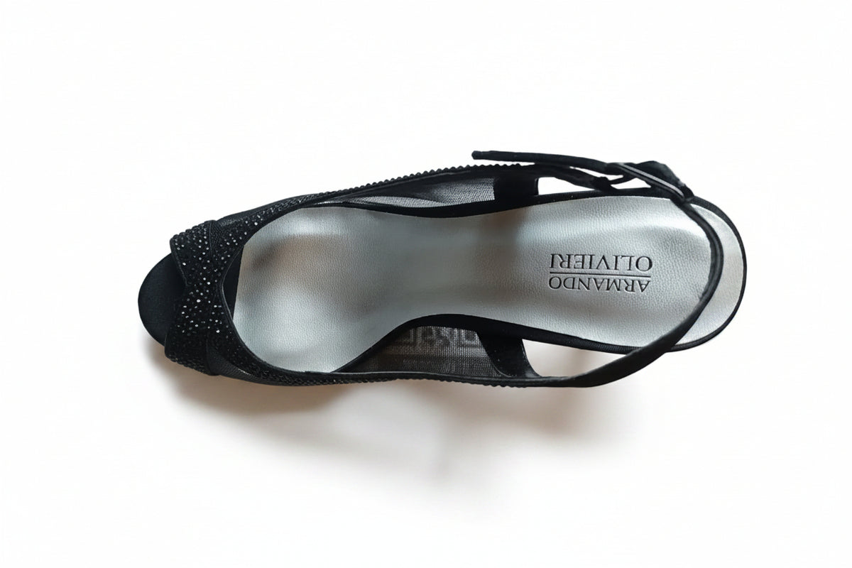 Armando Olivieri Sandalo Elegante Donna Tacco 80 Nero