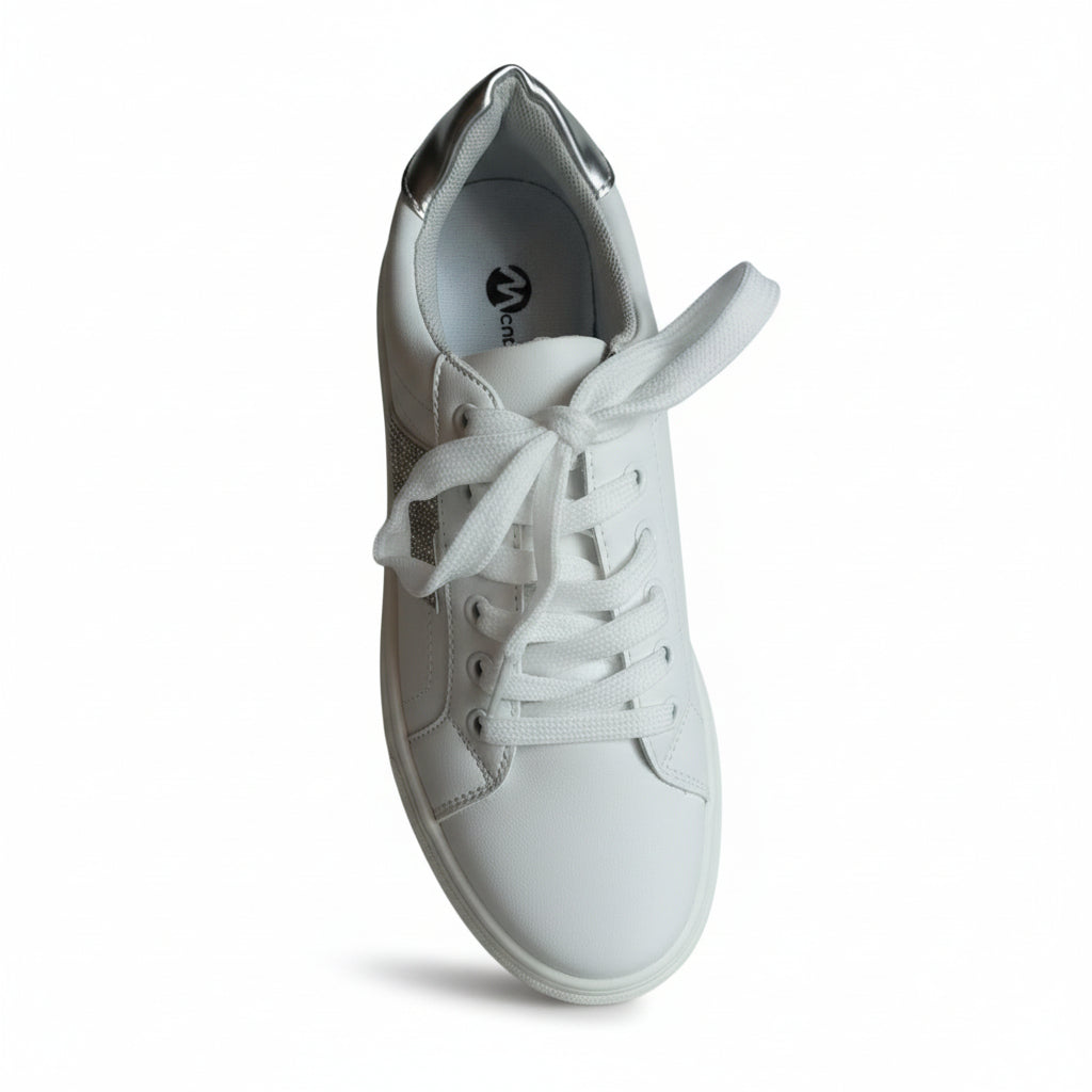 Sneakers Wcubed Art. 44035 bianche con platform