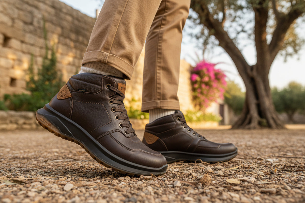 Grisport 44113A3G Scarponcini Uomo Testa di Moro Pelle GriTex Nuovi
