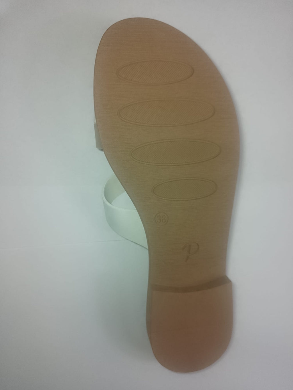 Ciabattina Donna Tacco Basso – Tomaia Bianco & Platino, Memory Foam | Made in Italy