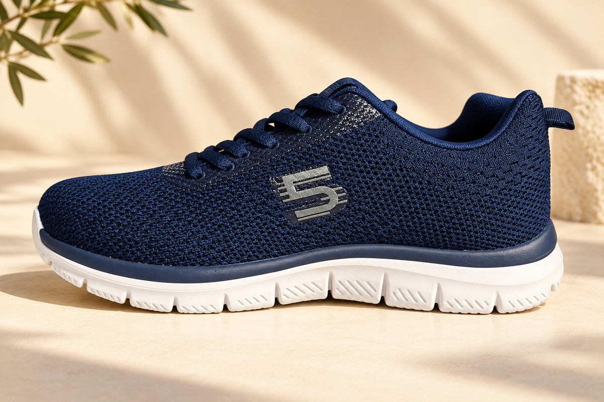 scarpa da uomo  leggera  da passeggio  marca renda art 7890-235 blu