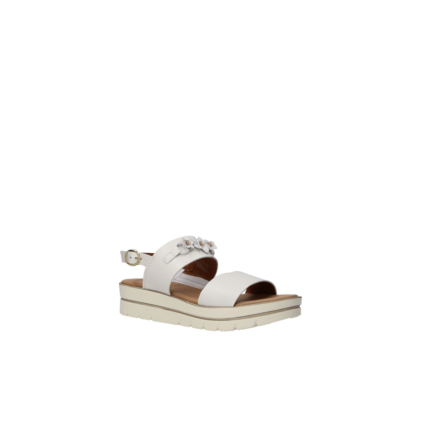 Donnaflo B1 Bianco – Sandalo con Zeppa in Vera Pelle | Made in Italy