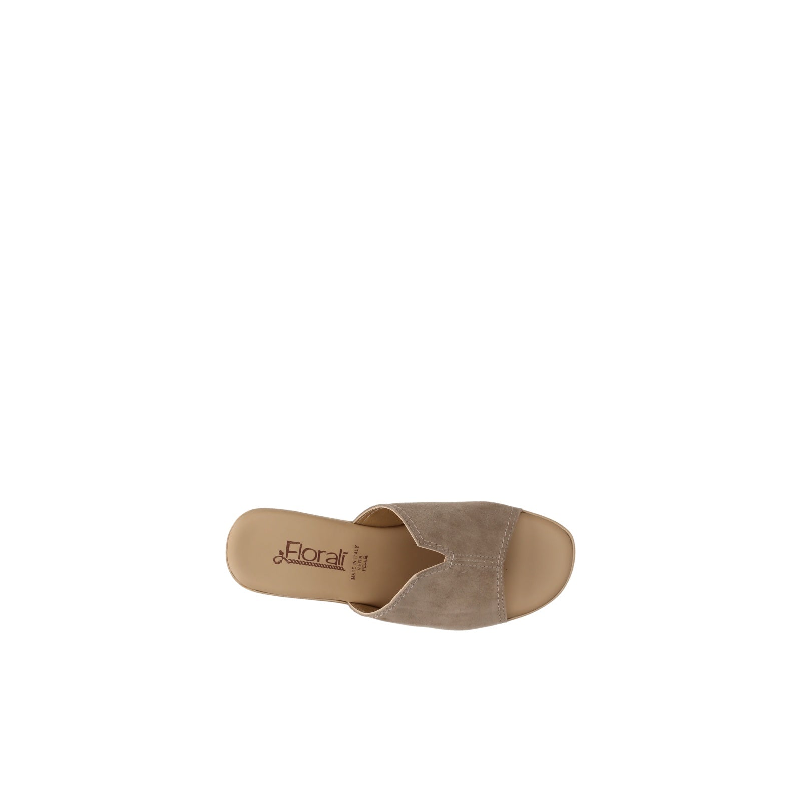 Florali' TF01 Terra – Ciabatta con Tacco Donna | Camoscio Beige | Made in Italy