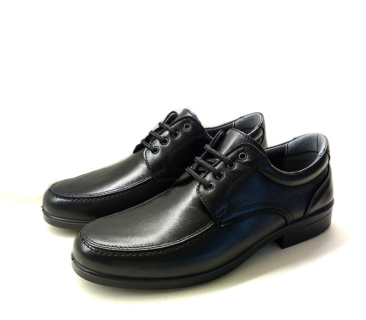 LUISETTI 1421 Uomo Scarpa Derby con Lacci Pelle Nera Classica