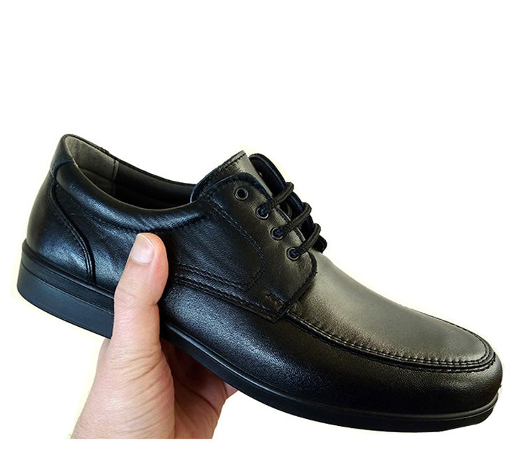 LUISETTI 1421 Uomo Scarpa Derby con Lacci Pelle Nera Classica