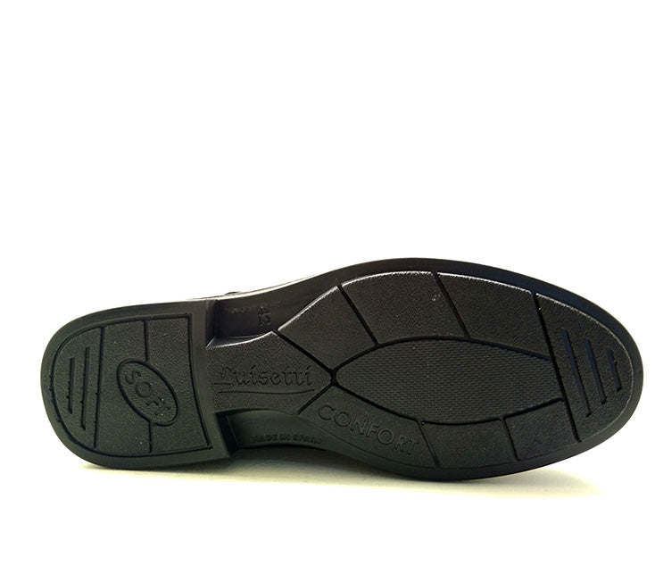 LUISETTI 1421 Uomo Scarpa Derby con Lacci Pelle Nera Classica