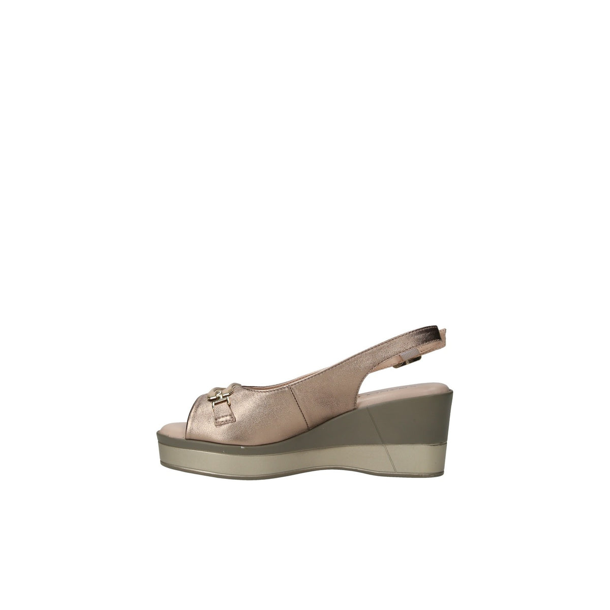 Nanook Art. 25146 Platino – Sandalo Comfort con Zeppa in Pelle di Capretto | Triscari1922
