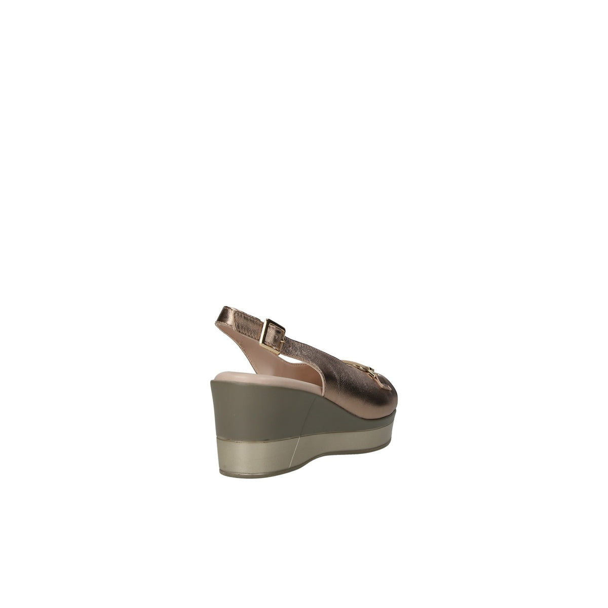 Nanook Art. 25146 Platino – Sandalo Comfort con Zeppa in Pelle di Capretto | Triscari1922