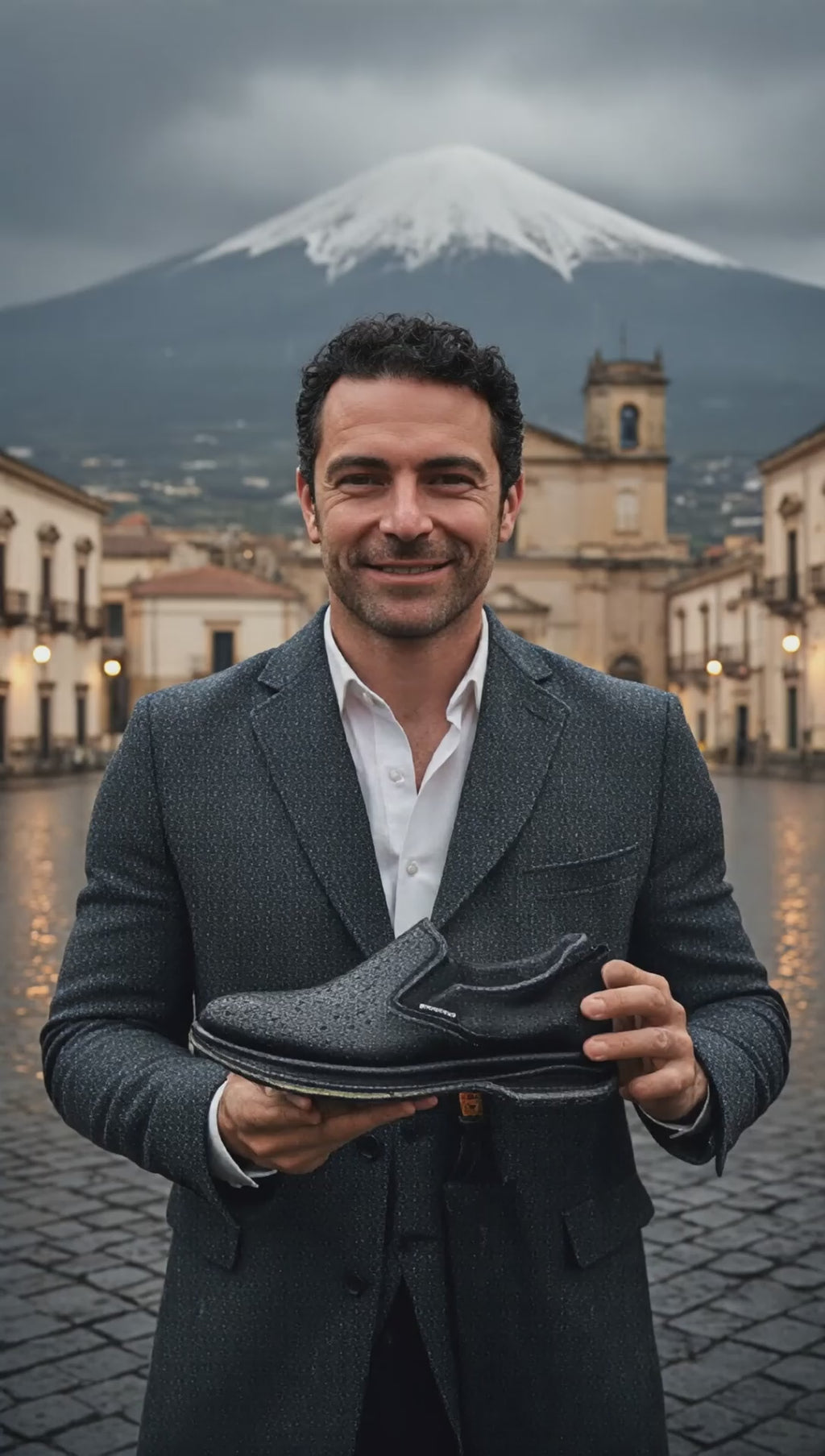 scarpa uomo  invernale slip on grisport nero art 44107a2g impermeabile gritex