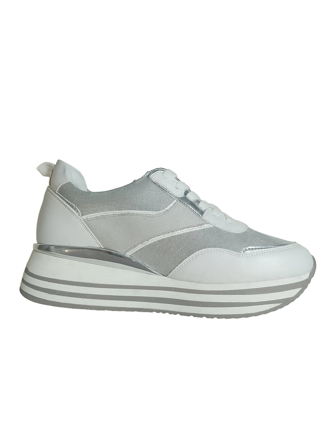 Wcubet sneakers bianco lacci casual donna estate 