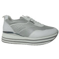 Scarpa casual bianco argento sneakers donna 
