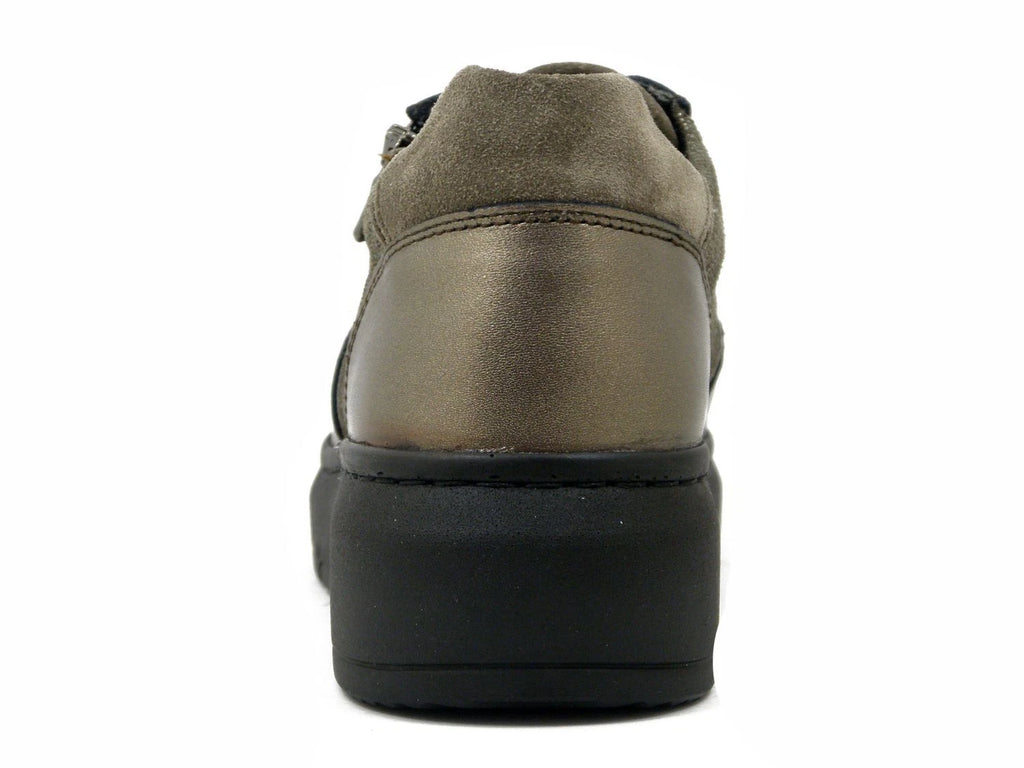 Sneakers donna Stile di Vita 9137 taupe bronzo con plantare estraibile