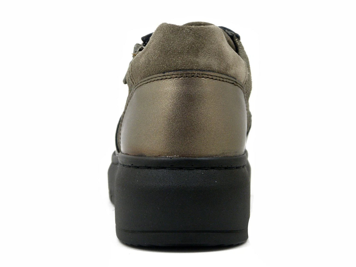 Sneakers donna Stile di Vita 9137 taupe bronzo con plantare estraibile