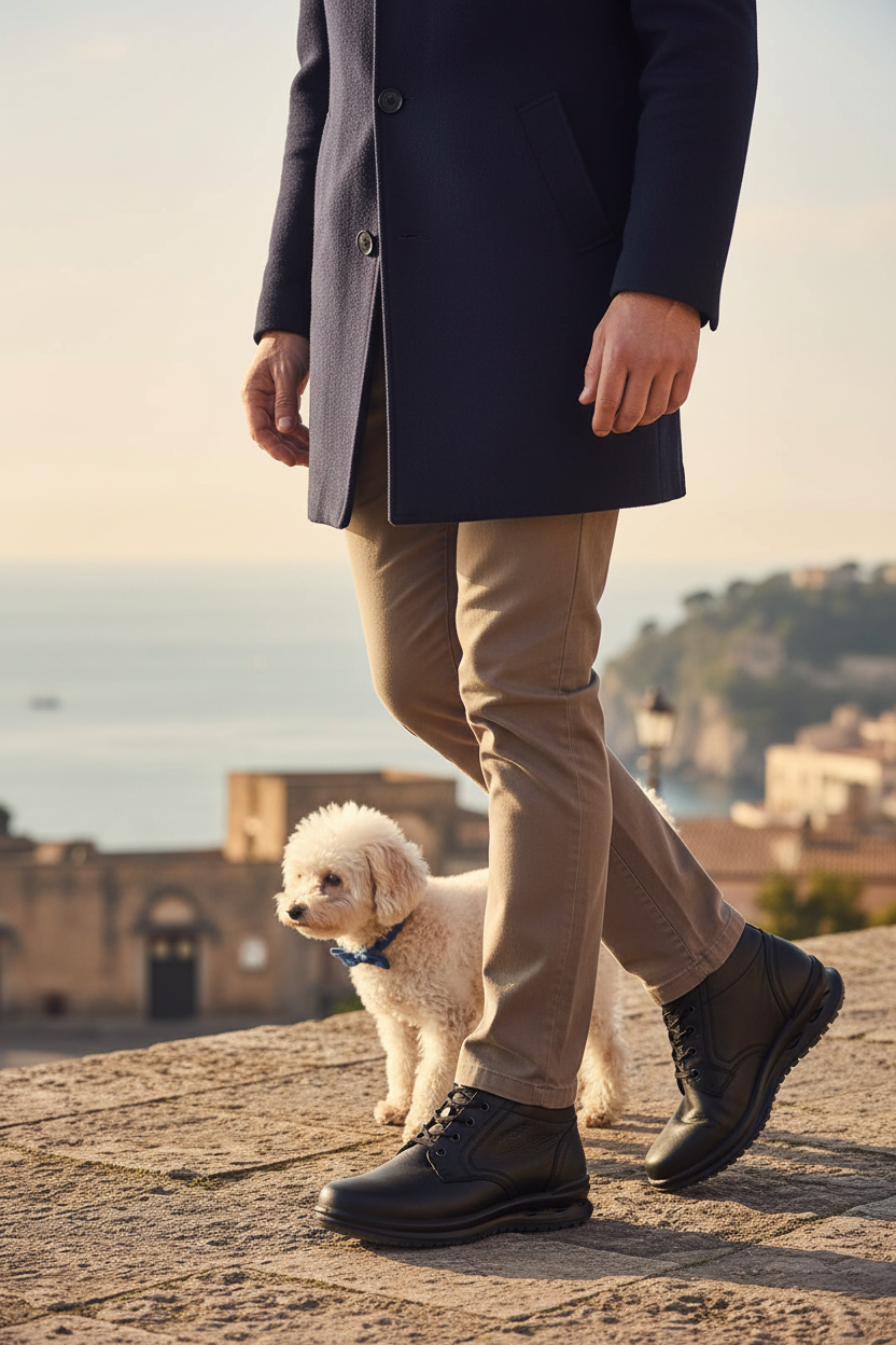 Grisport 43015A2G Scarponcino Uomo in Pelle Nero GriTex