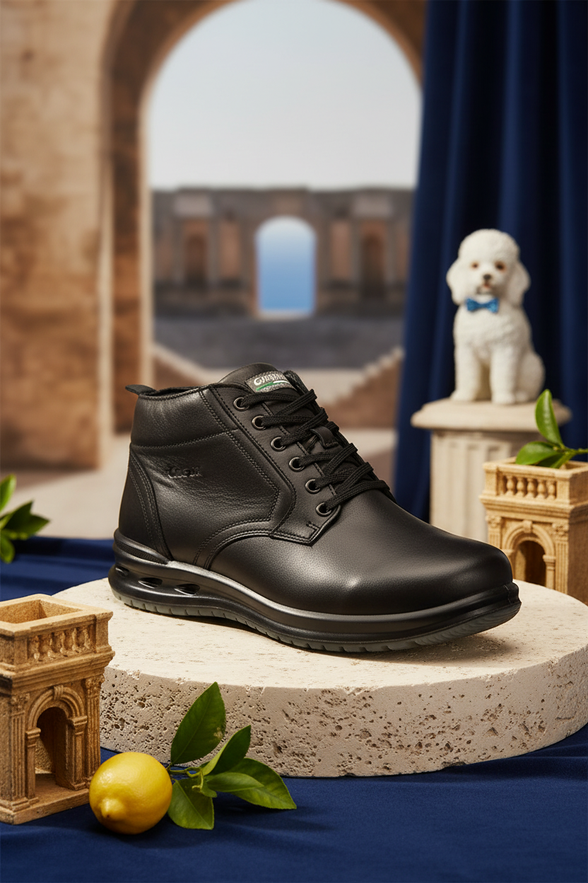 Grisport 43015A2G Scarponcino Uomo in Pelle Nero GriTex
