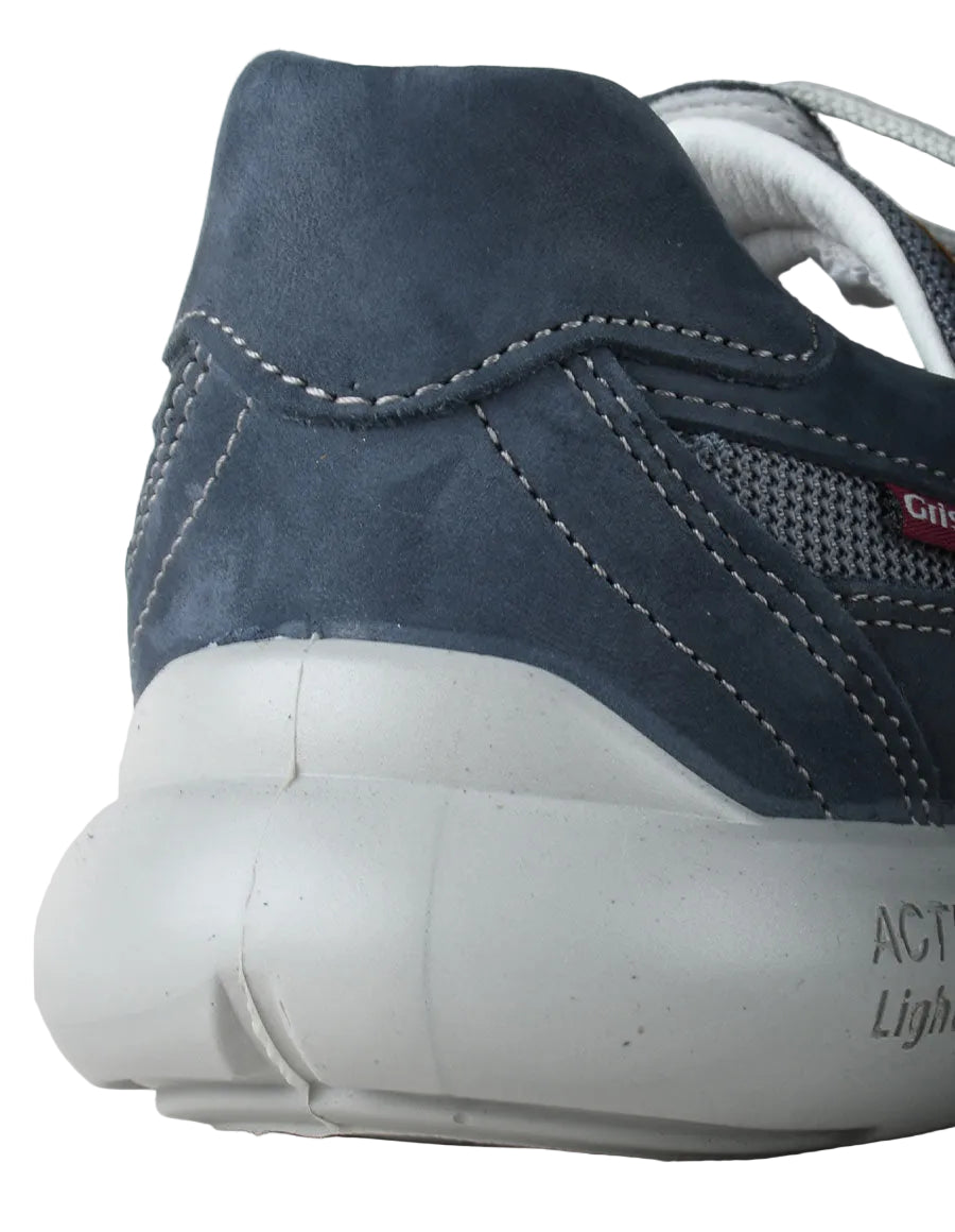 Grisport Art. 43900N16 – Scarpa Tubolare Uomo con Lacci in Nabuk Blu