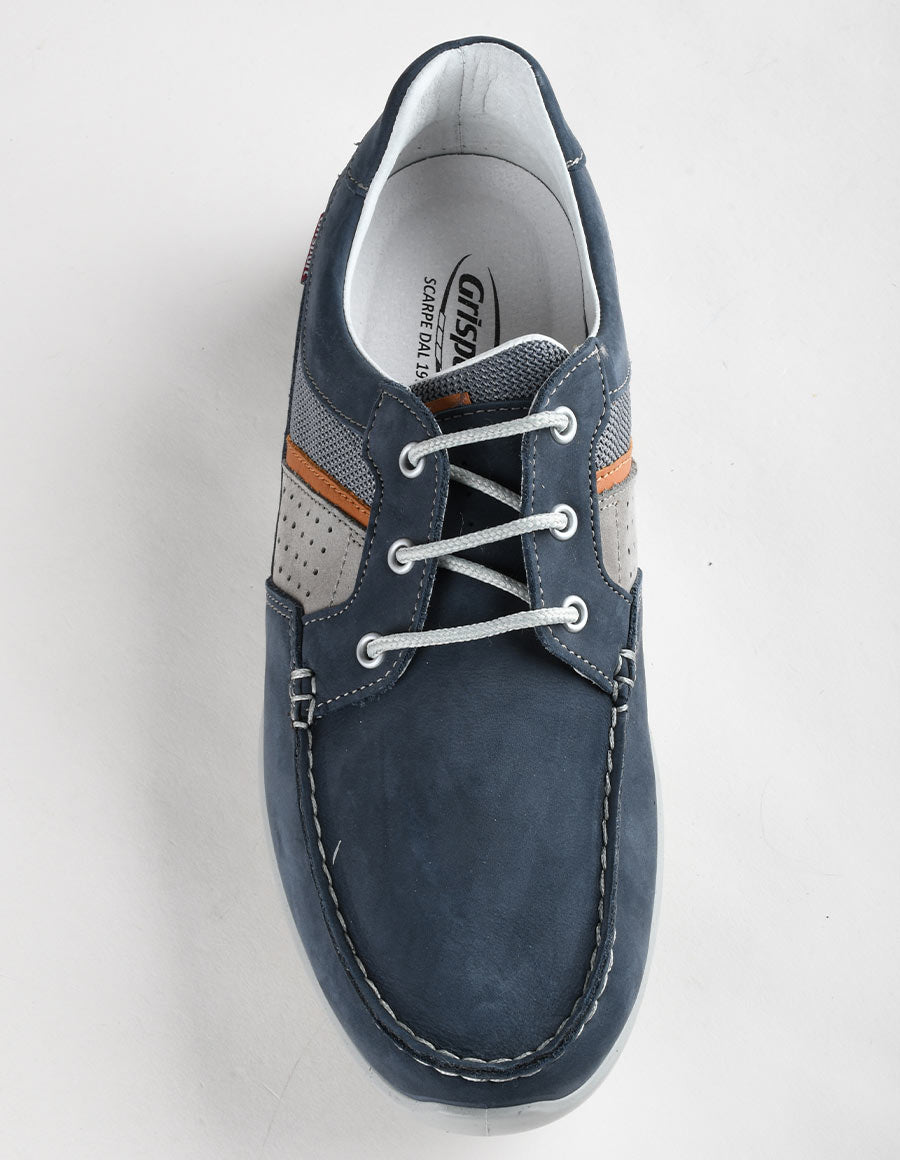 Grisport Art. 43900N16 – Scarpa Tubolare Uomo con Lacci in Nabuk Blu